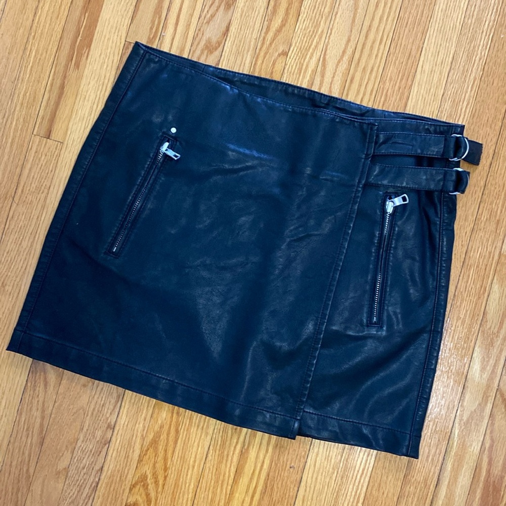 Vegan leather miniskirt